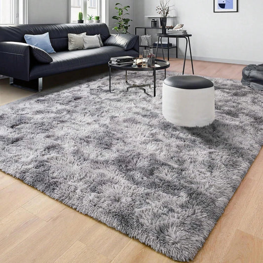 Grey Modern Fluffy Large Carpet Living Room,Plush Lounge Rug in The Bedroom Floor Mat,Soft Carpets For Kids Decoration,Gifts