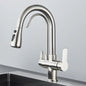 Quyanre Matte Black Filtered Crane For Kitchen Pull Out Spray 360 Rotation Water Sink Mixer Kitchen Faucet