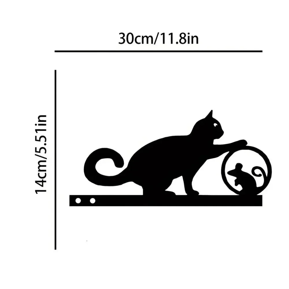 Exclusive Cute Cat Garden Decorative Silhouette -Perfect Outdoor Statues for Garden