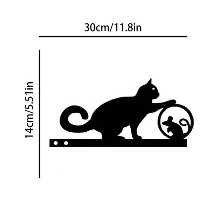 Exclusive Cute Cat Garden Decorative Silhouette -Perfect Outdoor Statues for Garden