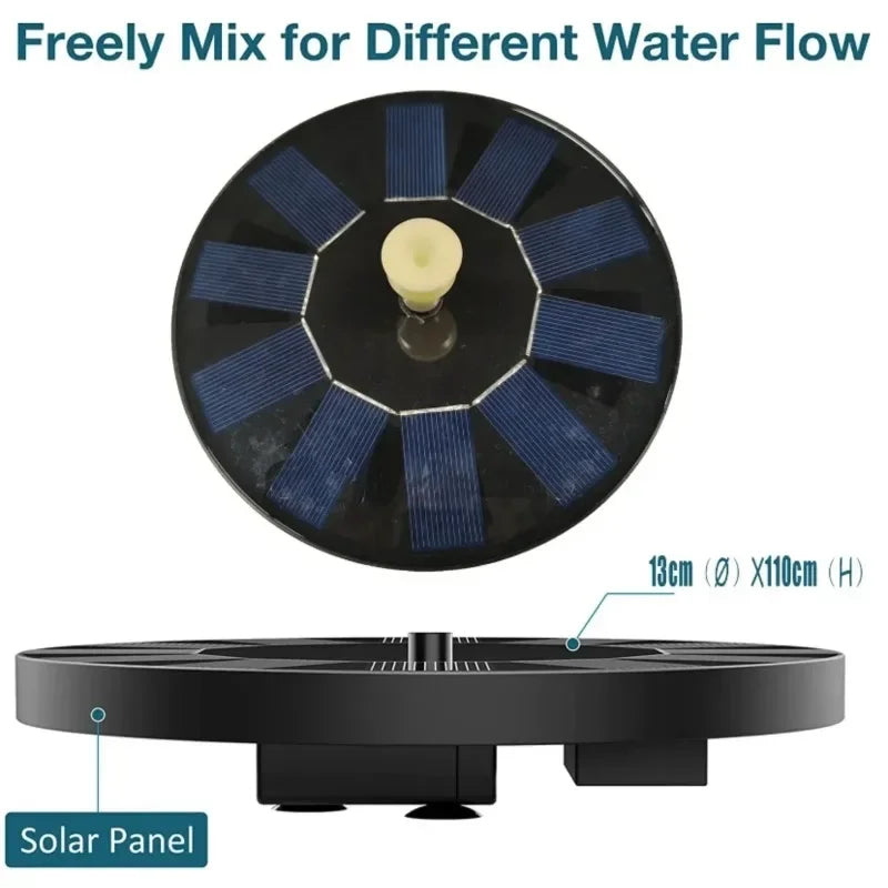 Solar Powered Bird Bathtub Fountain Hanging Bird Feeder  with Hook Chain