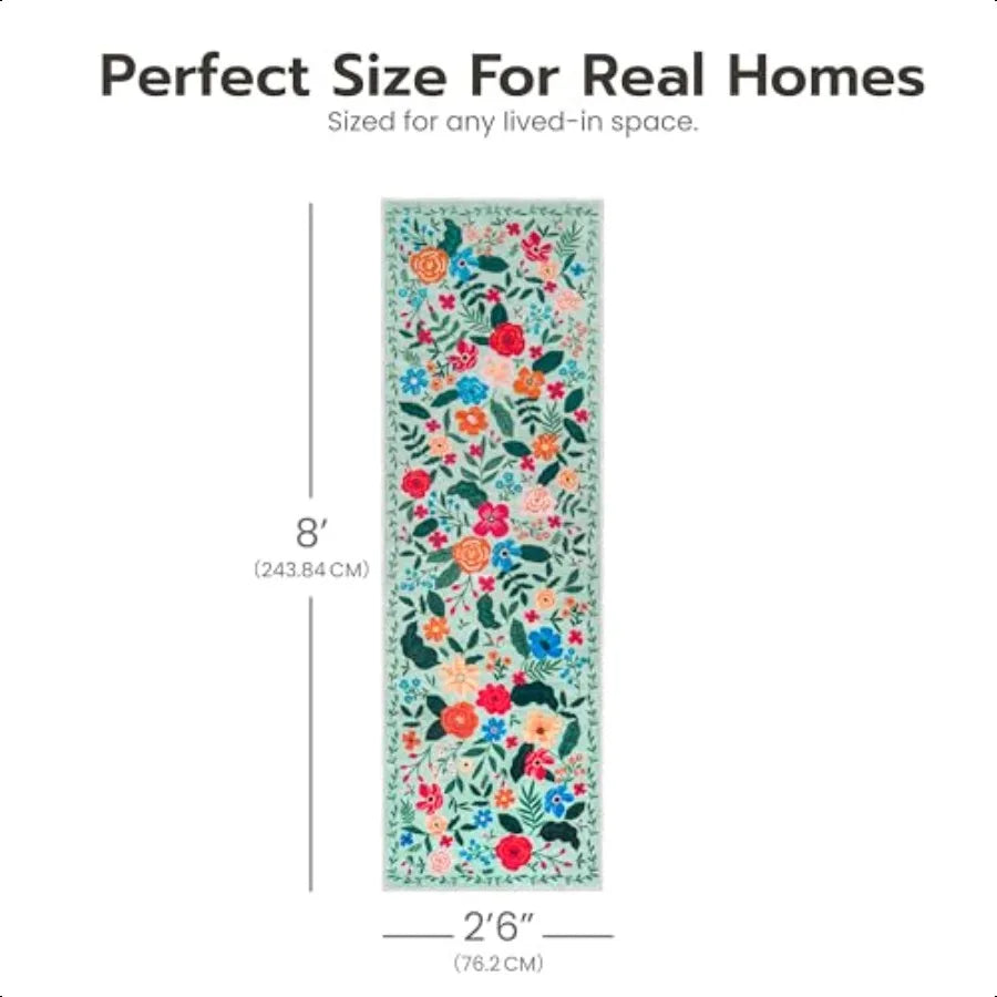 Hallway Runner Rug Washable 2'6''x8' Non Slip Kitchen Rug