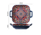 Bohemian double ear square ceramic plate