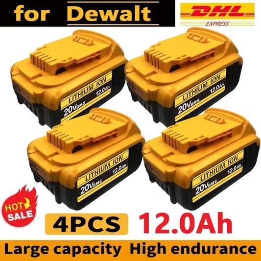 For DeWal Original 20V 12.0Ah MAX Battery Power Tool Replacement For DeWalt 20V 6A 18Volt 20v Battery.
