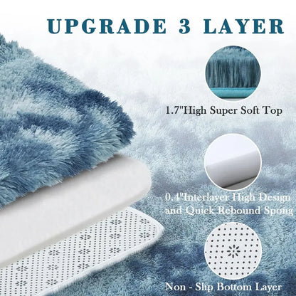 Area Rugs for Living Room Bedroom Fluffy, Large Area Rug  Soft Plush Furry Bedside Rug, Area Rugs