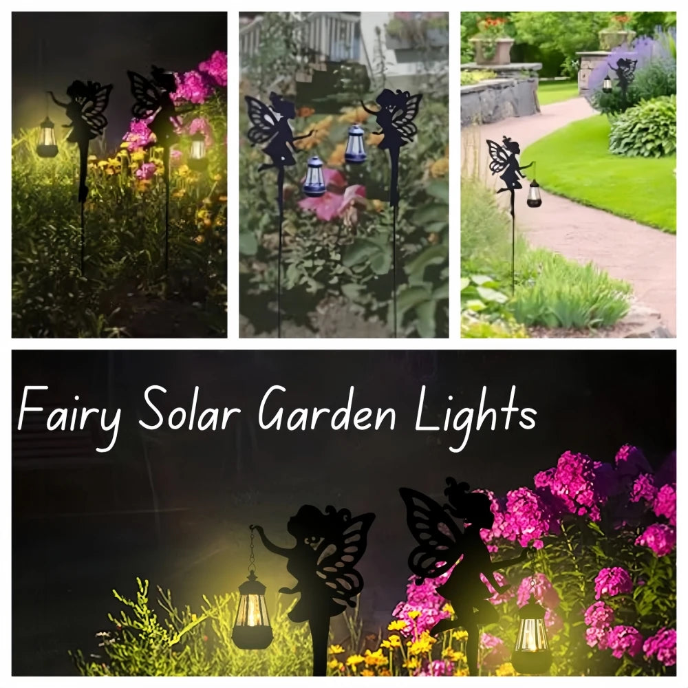 Solar Lights Outdoor Solar Watering Can Light  Waterproof Metal Hanging Lantern Fairy Garden Decor Outside