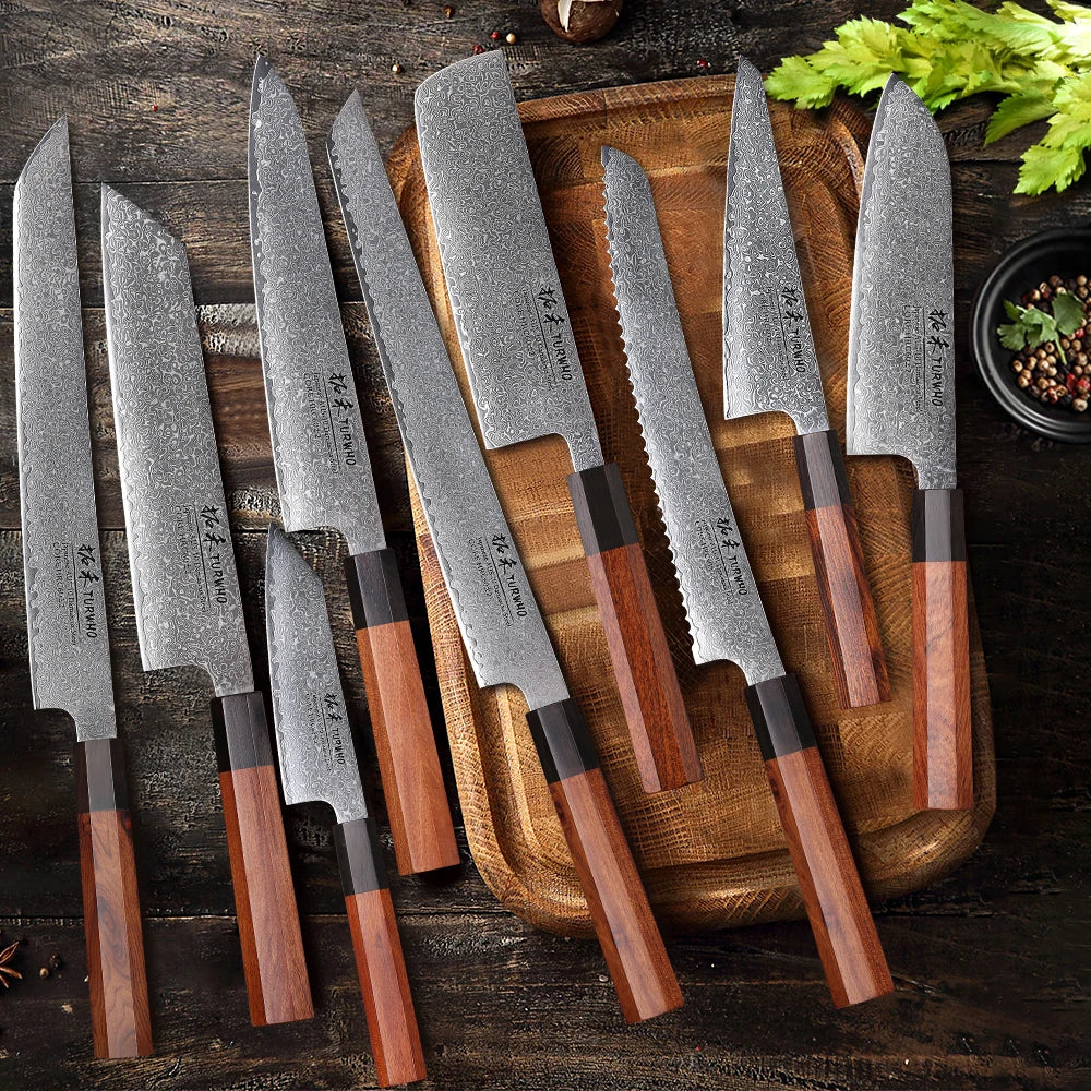 TURWHO Hand Forged Japanese Steel Kitchen Knives