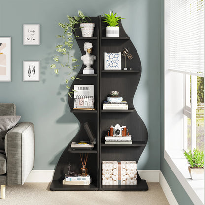 Tribesigns Corner Shelf, Modern 5-Tier Wall