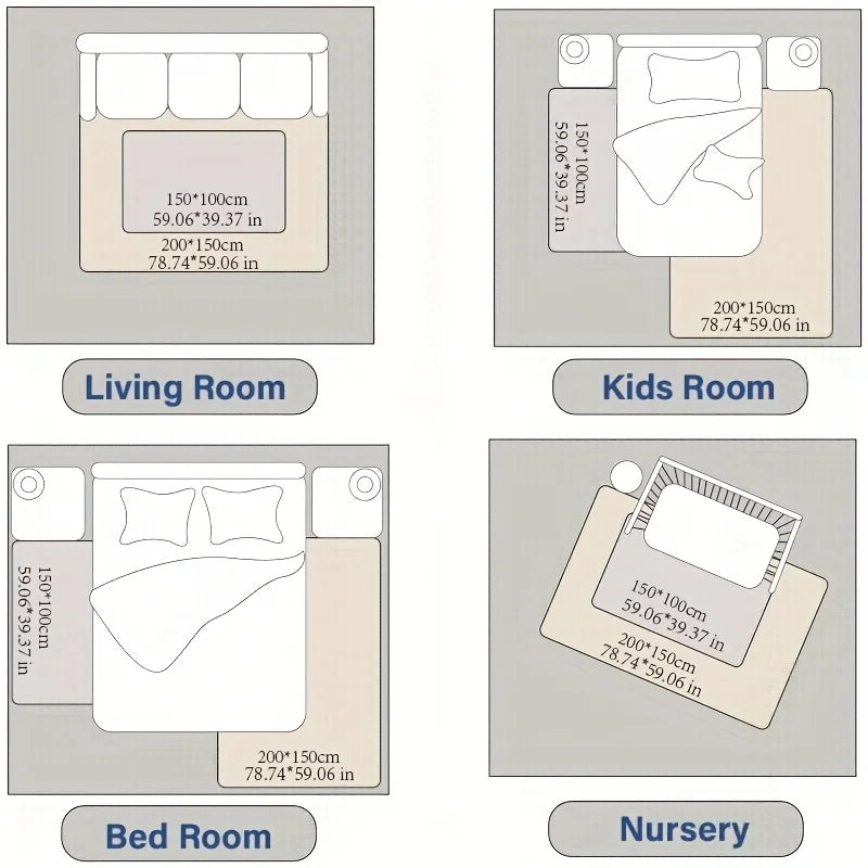 Carpet For Floor 3cm Thick Memory Foam Playpen Mat
