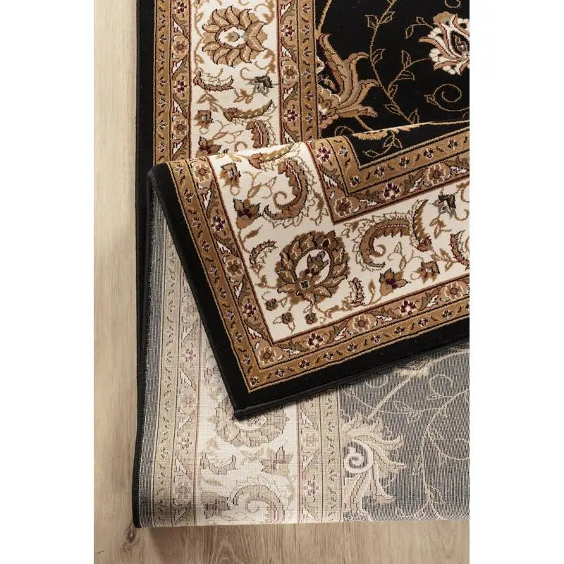 Black Area Rug 2' x 3' for Home Décor, Soft and Stylish Floor Covering