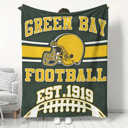 Soft and Lightweight Green Bay Football Team Blanket