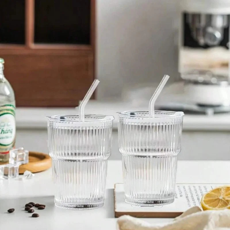 6 pieces, 13.5oz/400ml, ribbed glassware