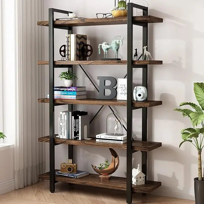 Solid Wood Bookcase and Book Shelves