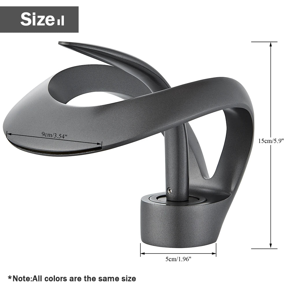 Rozin Luxury Black Basin Faucet Grey Bathroom Waterfall Mixer Tap Brass Deck Mount Modern Style