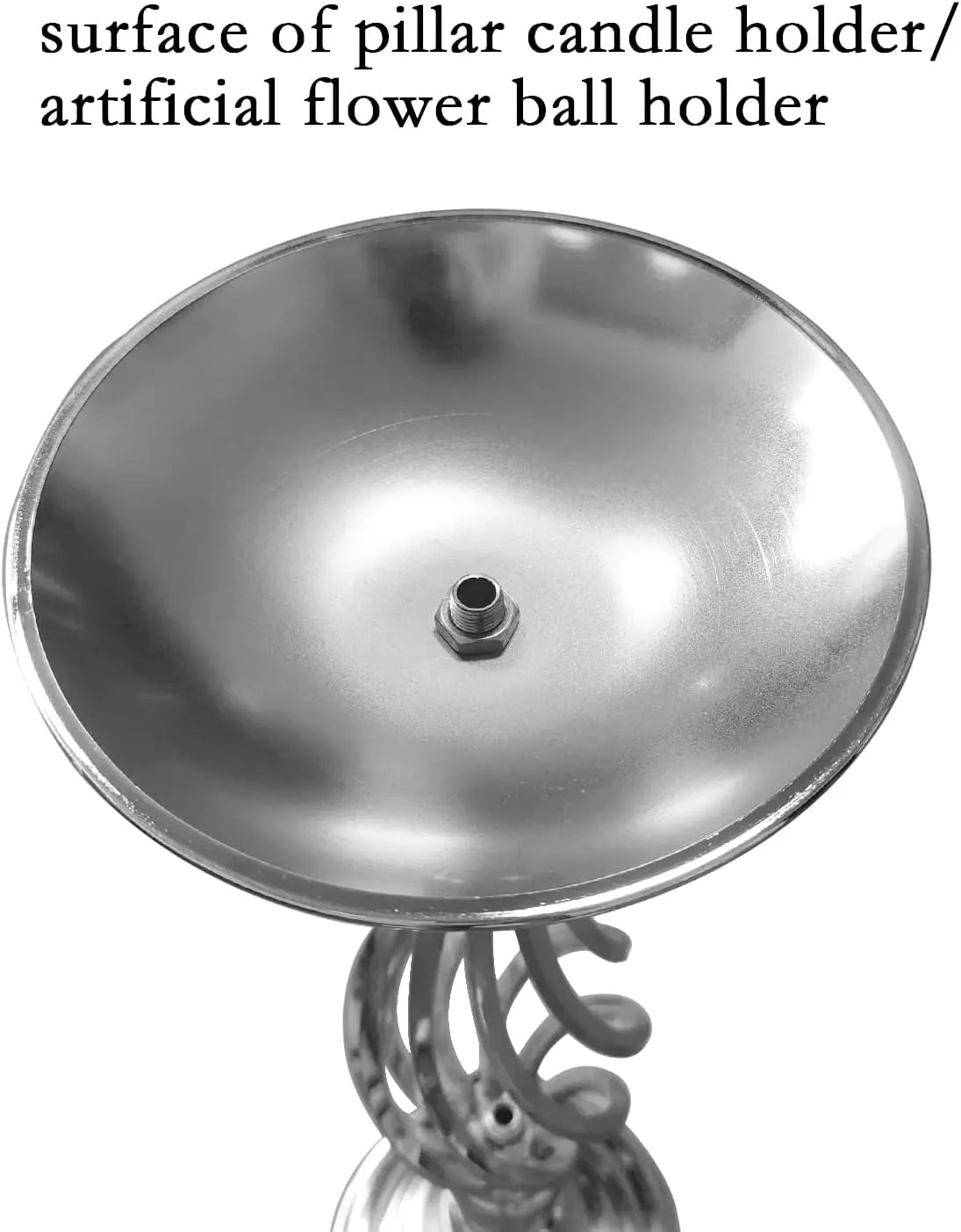 6pcs Silver Metal Flower Vases