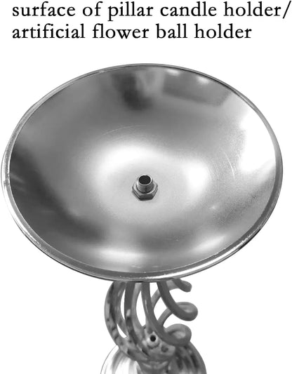 6pcs Silver Metal Flower Vases