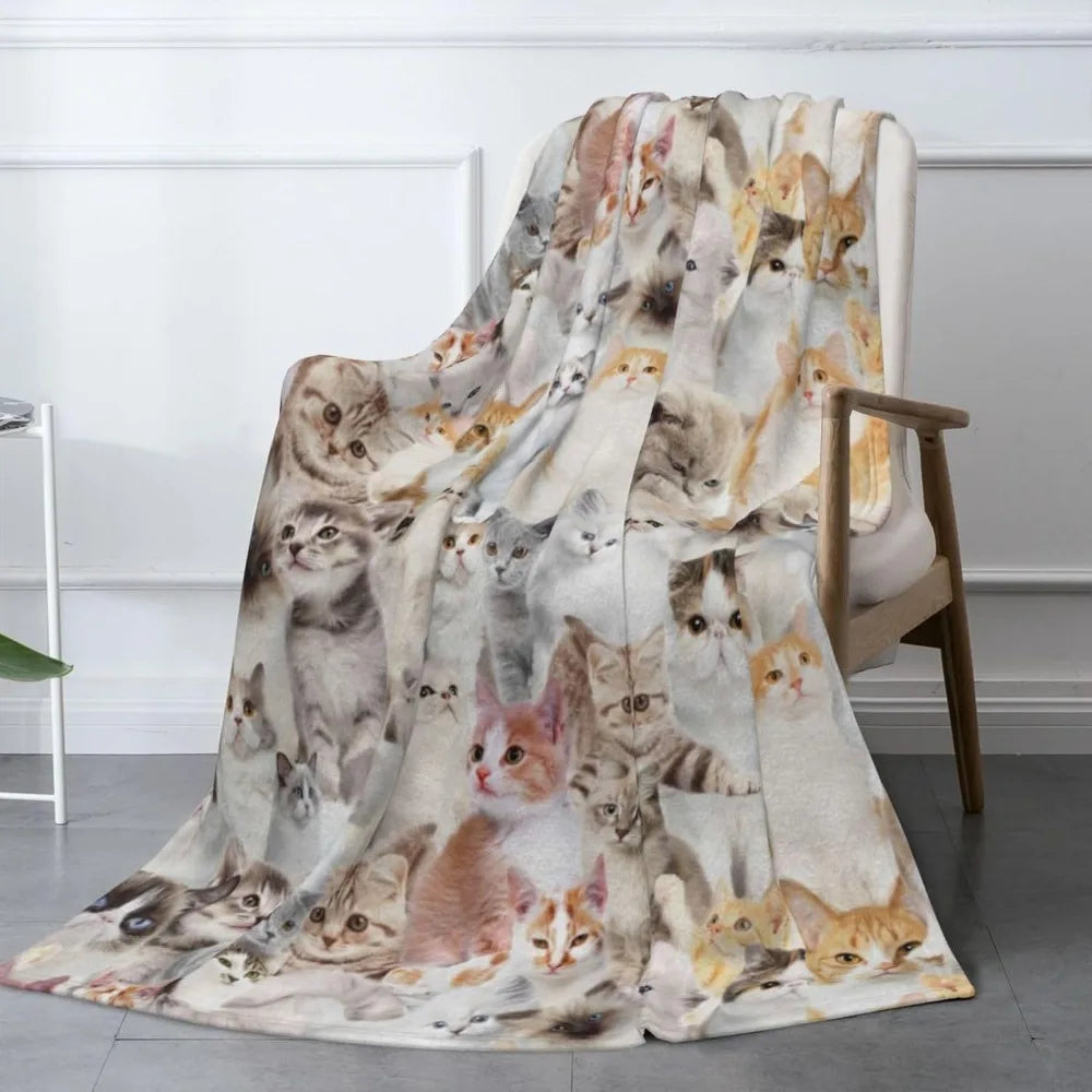 Cute Cat Throw Blanket