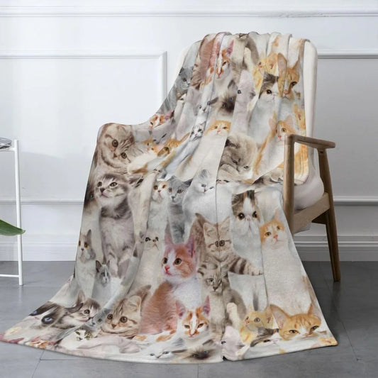 Cute Cat Throw Blanket
