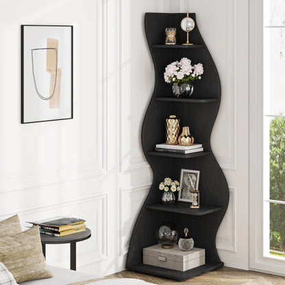 Tribesigns Corner Shelf, Modern 5-Tier Wall