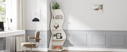 Tribesigns Corner Shelf, Modern 5-Tier Wall