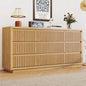 Fluted Long 9 Drawer Dresser, for Bedroom, 58" Wide Vintage Chest of Drawers