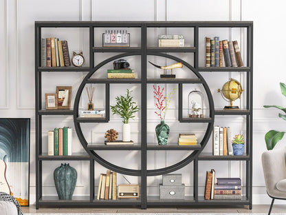 Tribesigns Bookshelf Industrial 5 Tier Etagere Bookcase,