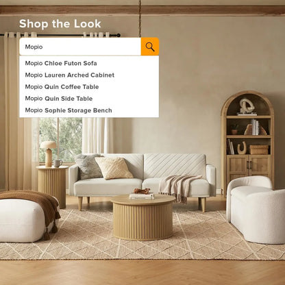 Round Circle Coffee Table with Storage