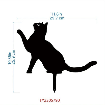 Exclusive Cute Cat Garden Decorative Silhouette -Perfect Outdoor Statues for Garden