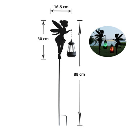 Solar Lights Outdoor Solar Watering Can Light  Waterproof Metal Hanging Lantern Fairy Garden Decor Outside