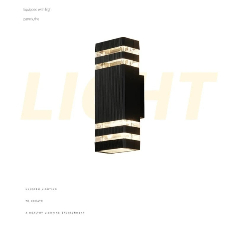 Outdoor wall lights Exterior wall waterproof lUpper and lower double-headed pillars Outdoor light