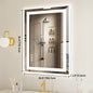 JHK 36"x 24"LED Bathroom Vanity Mirror for Wall  Tempered Glass with Front Light and Backlit For Living Room