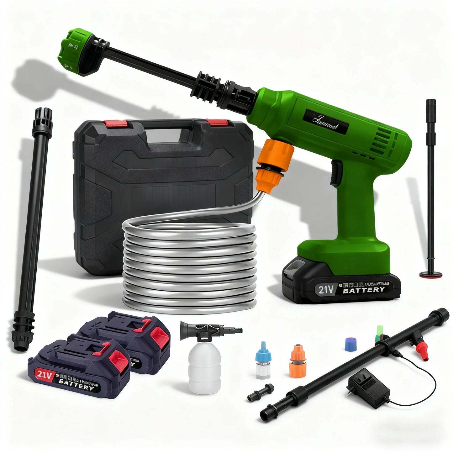 Power Blaster Plus Pressure Washer Cordless Portable Electric Water Spray Gun and Hose