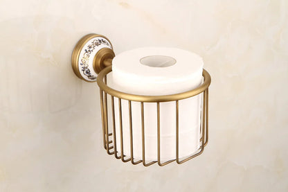 Porcelain Base Bathroom Hardware Set