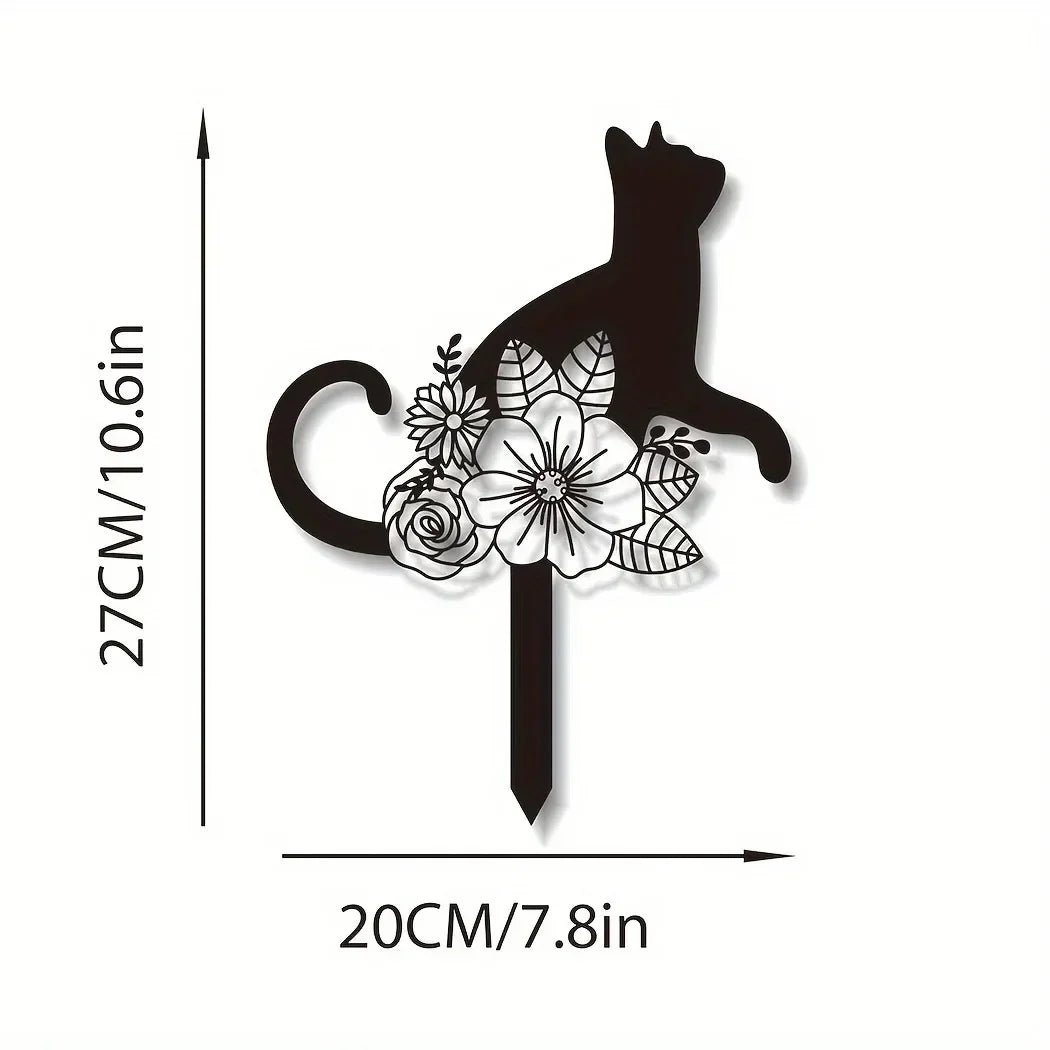 Exclusive Cute Cat Garden Decorative Silhouette -Perfect Outdoor Statues for Garden