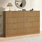 Fluted Dresser for Bedroom with 8 Drawer, 55”  Double Drawer Dresser