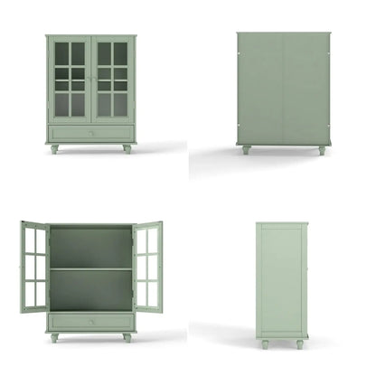 Sideboard Buffet Cabinet,  Entryway Cabinet with Glass Doors Drawer
