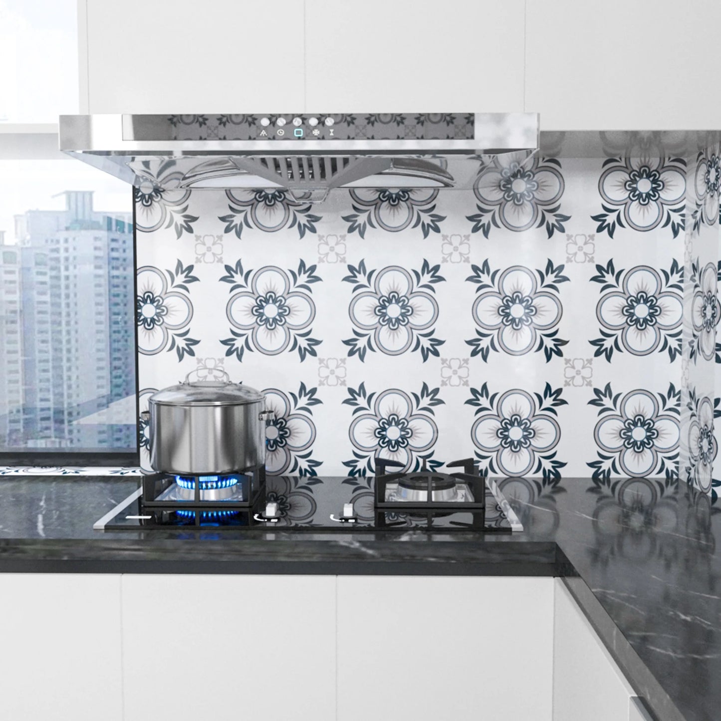 12 in. x 12 in. x 11 MIL 30-Pack Kitchen Backsplash Floor and Wall Tile