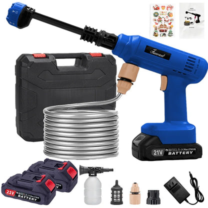 Power Blaster Plus Pressure Washer Cordless Portable Electric Water Spray Gun and Hose