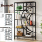 Tribesigns Bookshelf Industrial 5 Tier Etagere Bookcase,