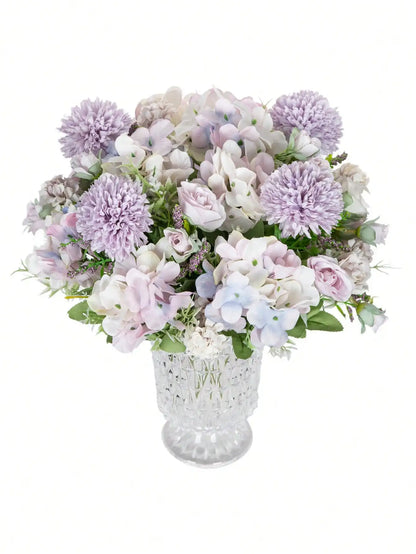 1 Bouquet Artificial Roses w/ Silk Balls Home Decor & Holiday