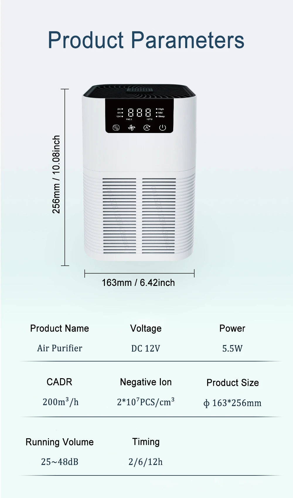 Air Purifier Smoke Odor Negative Ion Generator with Aromatherapy Air Cleaner
