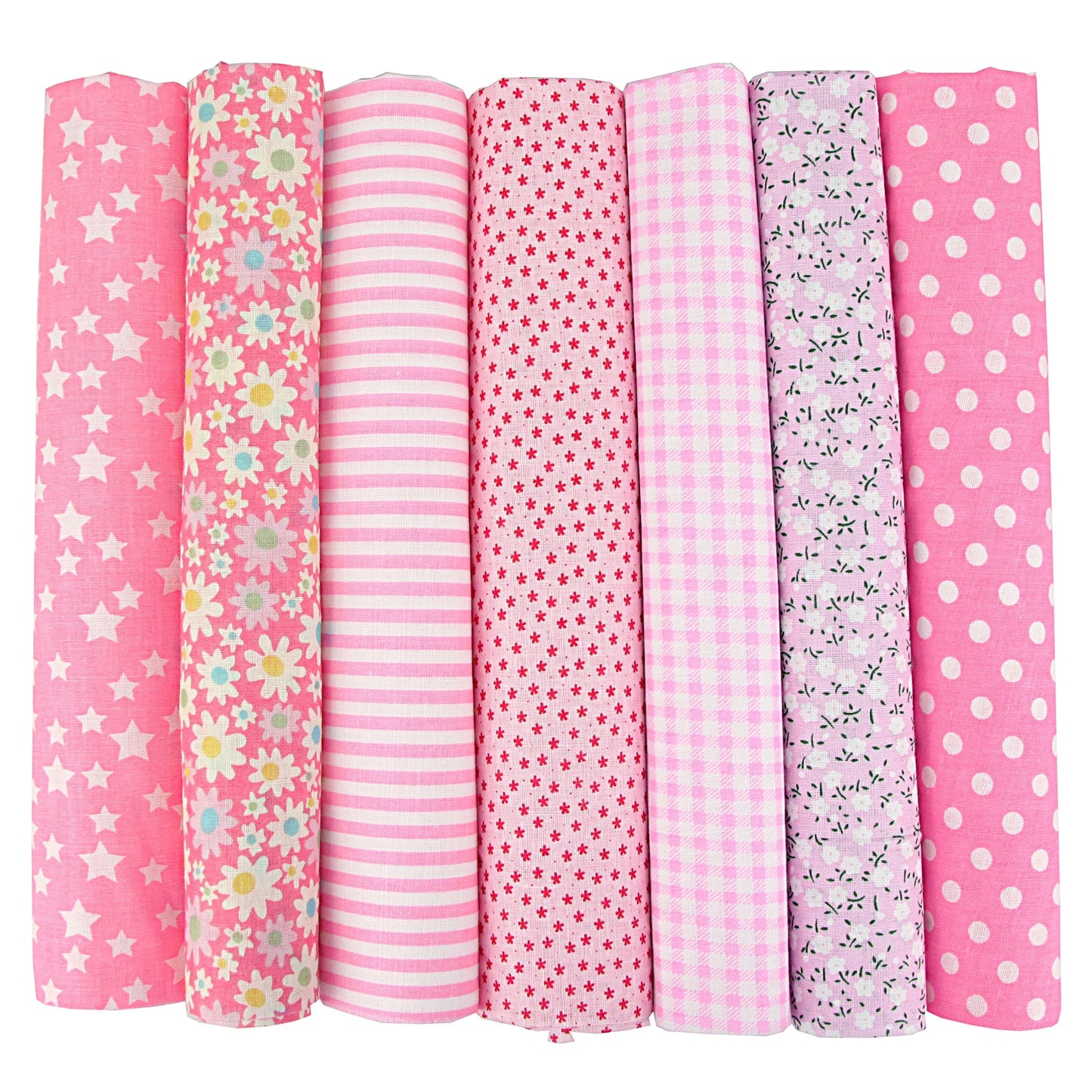 7PCS 50 x 50cm Squares Cotton Craft Fabric