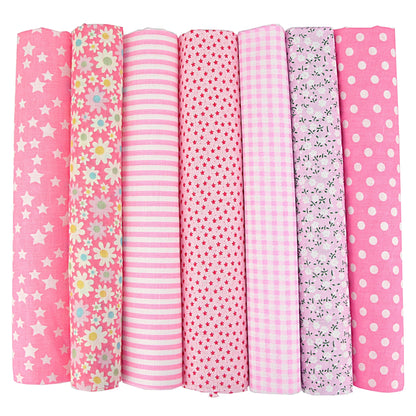 7PCS 50 x 50cm Squares Cotton Craft Fabric