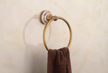 Porcelain Base Bathroom Hardware Set