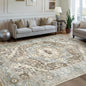 Traditional PersianPattern Carpet Style Floor Mat Blue and White