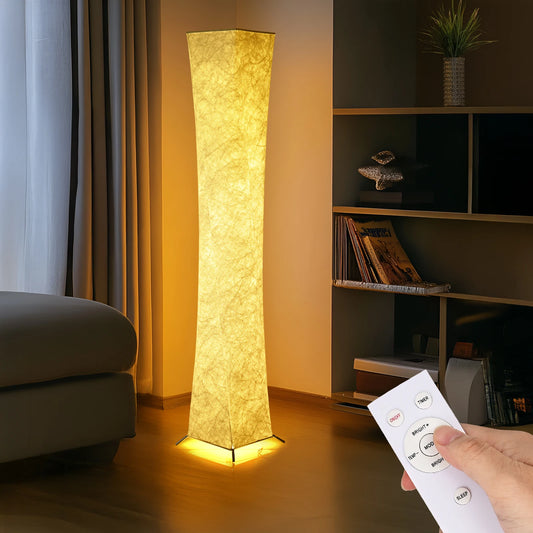 Soft Light Floor Lamp, 52" Simple Design Morden Slim Warm Light 3000K LED Tyvek Fabric Shade