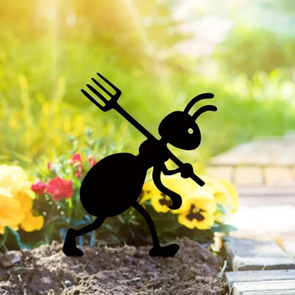 Charming Metal Ants for Garden - Outdoor Yard Ornaments and Lawn Stakes.
