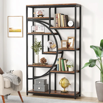 Tribesigns Bookshelf Industrial 5 Tier Etagere Bookcase,