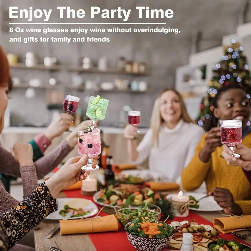 8PCS/Set Vintage Wine Drinking Goblet