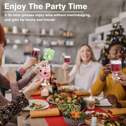 8PCS/Set Vintage Wine Drinking Goblet